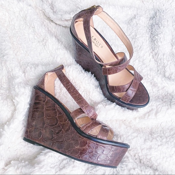 Talbots Croc Embossed Platform Wedge - Picture 7 of 7